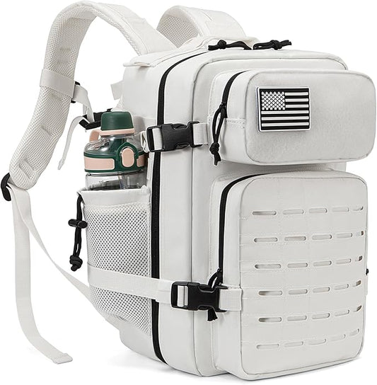 QT&QY 25L/45L Military Tactical Backpack For Men Molle Daypack 3 Day Bug Out Bag Hiking Rucksack With Bottle Holder