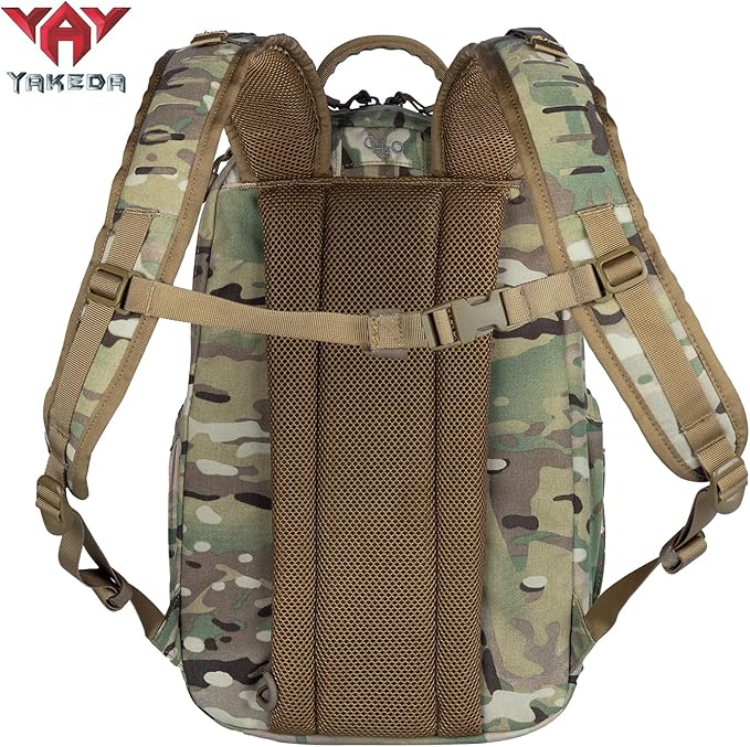 vAv YAKEDA 500D NylonTactical Military Backpack for Men,Fit 12.6-15.6 inches Laptop, Daily Bag for Hiking,hunting,running (CP)