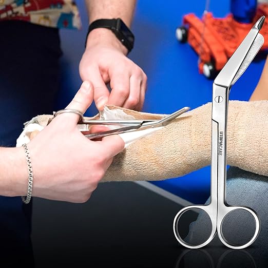 Utopia Care Bandage Scissors, 7.5 Inch Stainless Steel Shears for First Aid and Professional Use – Silver