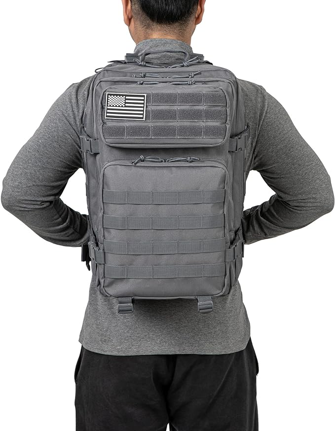 QT&QY 45L Military Tactical Backpacks Molle Army Assault Pack 3 Day Bug Out Bag Hiking Treeking Rucksack…