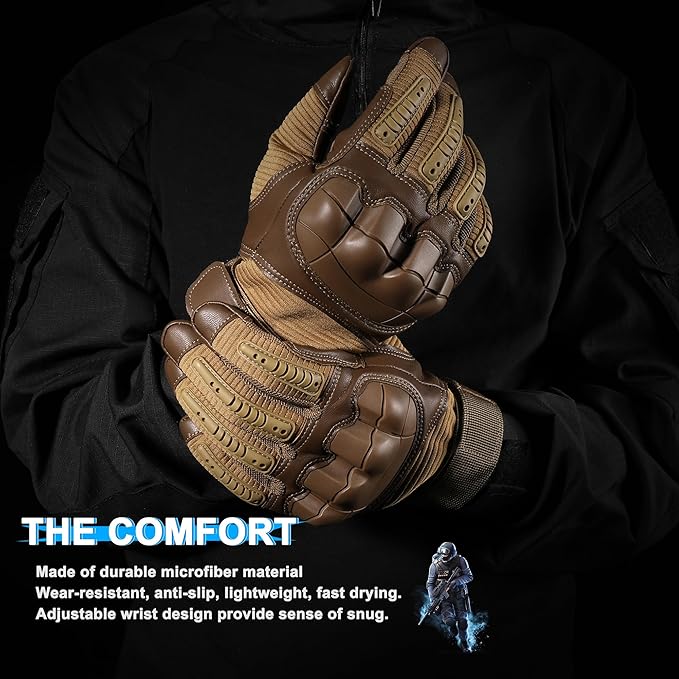 WTACTFUL Tactical Gloves for Men - Touch Screen - Airsoft Motorcycle Outdoor Costume