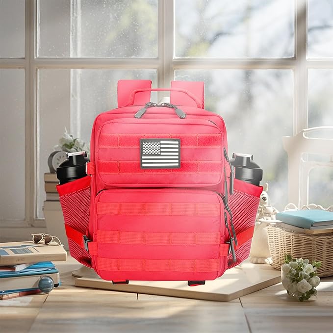 9L Mini Tactical Backpack for Men and Women, Tactical Backpack Small for Hiking, Small Tactical Bag (Red)