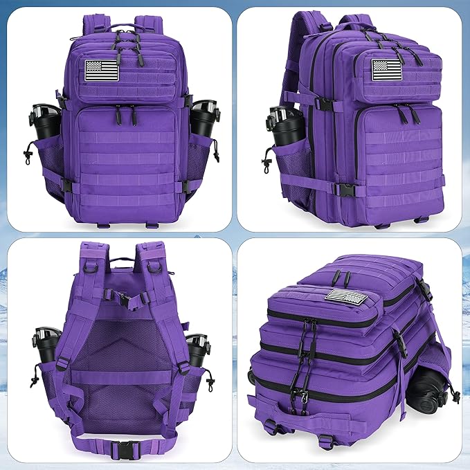 45L Military Tactical Backpack Hiking Backpacks Tactical Gear Camo Back Pack Army Molle Bag Rucksack Fitness Daypack