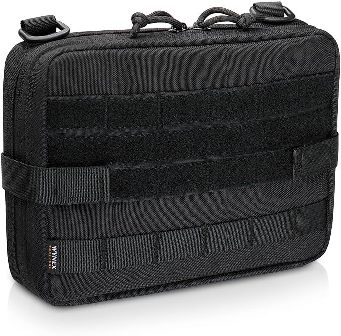 WYNEX Tactical Admin Molle Pouch, Medical EDC EMT Utility Bag Shell Design Attachment Pouches 1000D Nylon Hiking Belt Bags
