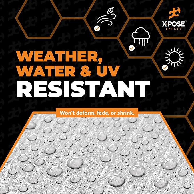 10' x 10' Super Heavy Duty 16 Mil Silver/Brown Poly Tarp Cover - Thick Waterproof, UV Resistant, Rip and Tear Proof Tarpaulin with Grommets and Reinforced Edges - by Xpose Safety