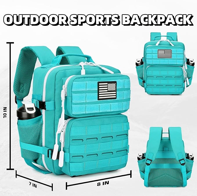 9L Mini Tactical Backpack 9L Assault Pack 9L Tactical Backpack Hiking Fitness Backpack(Lake Blue)