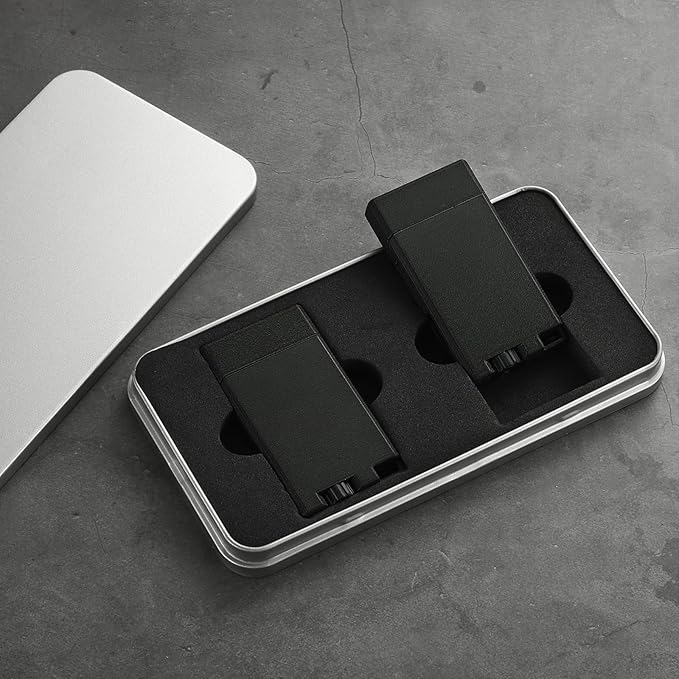 Butane Lighter with Keyhole, 2 Pack Double Jet Flame Torch Lighter with Visible Window, Adjustable and Refillable Pocket Lighter for Men and Women,Without Gas(Matte Black)