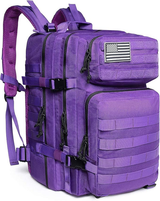 QT&QY 45L Military Tactical Backpacks Molle Army Assault Pack 3 Day Bug Out Bag Hiking Treeking Rucksack…