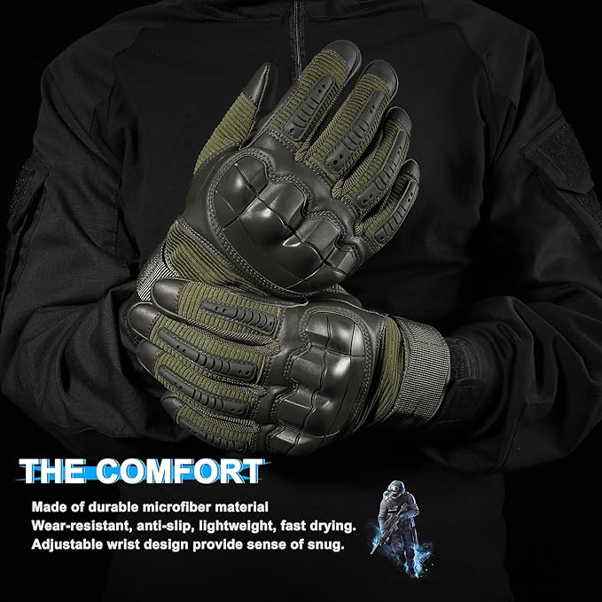 WTACTFUL Tactical Gloves for Men - Touch Screen - Airsoft Motorcycle Outdoor Costume