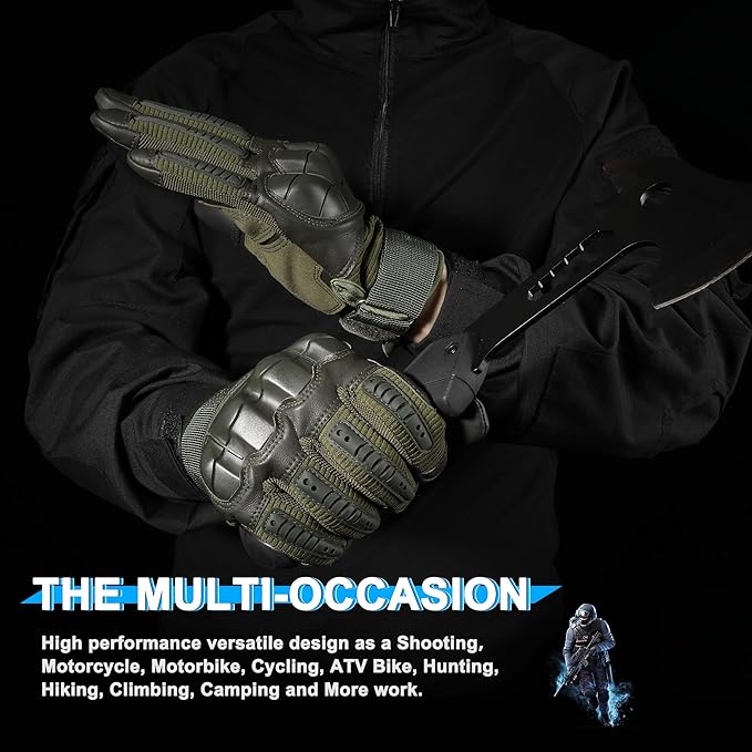 WTACTFUL Tactical Gloves for Men - Touch Screen - Airsoft Motorcycle Outdoor Costume