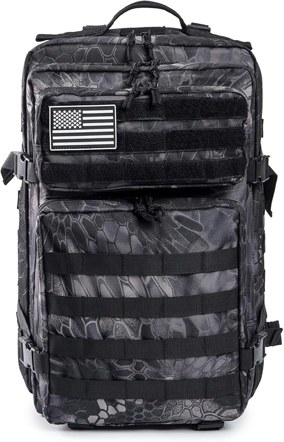 QT&QY 45L Military Tactical Backpacks Molle Army Assault Pack 3 Day Bug Out Bag Hiking Treeking Rucksack…