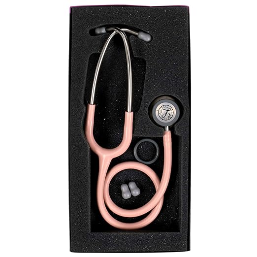 3M Littmann Classic III Monitoring Stethoscope, 5910C, More Than 2X as Loud, Weighs Less, 27" Champagne Rose Satin-Finish Tube for Added Comfort, Flexibility and Cleanability