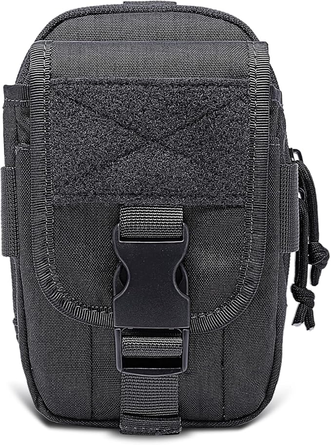 TSPRO Tactical Molle EDC Pouch Utility Tool Pouches Organizer Phone Holster Durable Belt Waist Bag Military Gear Gadget Pocket with Smartphone Pack