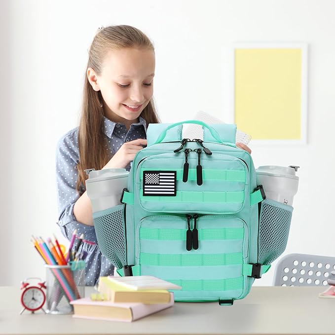 9L Mini Tactical Backpack for Men and Women, Tactical Backpack Small for Hiking, Small Tactical Bag (MintGreen)