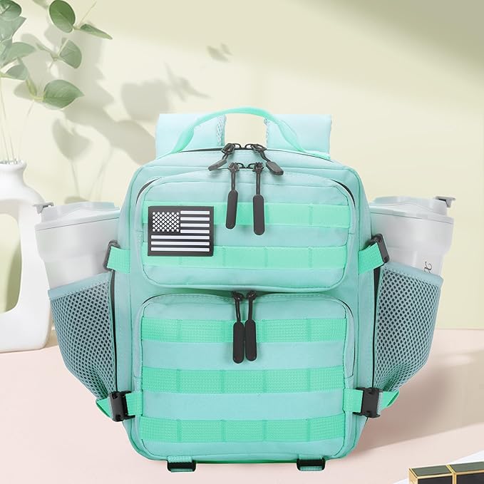 9L Mini Tactical Backpack for Men and Women, Tactical Backpack Small for Hiking, Small Tactical Bag (MintGreen)