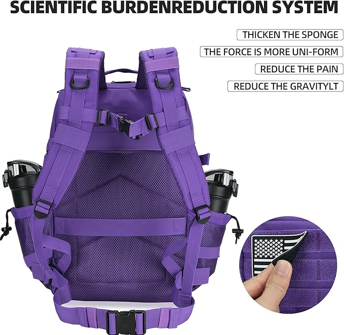 45L Military Tactical Backpack Hiking Backpacks Tactical Gear Camo Back Pack Army Molle Bag Rucksack Fitness Daypack