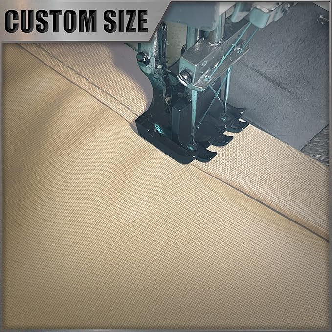 Amgo 10' x 10' Custom Size Beige Rectangle Square Waterproof Sun Shade Sail Order to Make UPF50+ AMWTPR0712 Canopy Awning, 98% UV Blockage Water Resistant, Backyard Patio Garden (We Customize)
