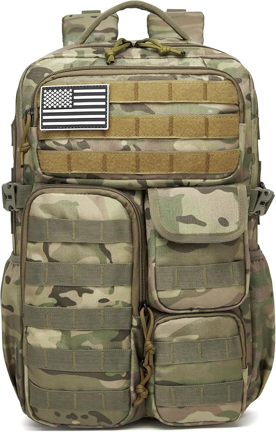 Wotony Tactical Backpack - Military waterproof backpack with multiple pockets and tactical gear for the outdoors (CP, 30L)