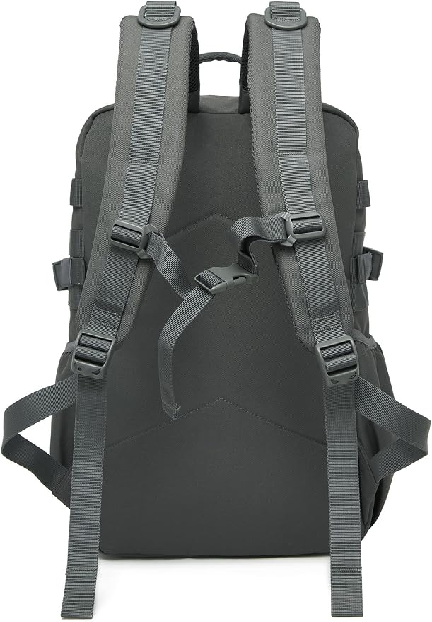 Wotony Tactical Backpack - Military waterproof backpack with multiple pockets and tactical gear for the outdoors (dark gray, 30L)