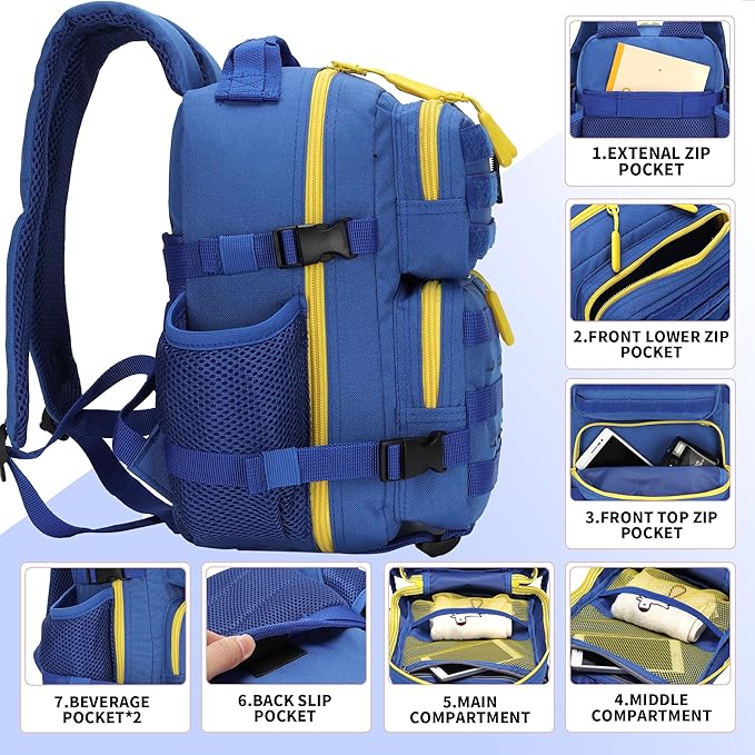 9L Mini Tactical Backpack 9L Assault Pack 9L Tactical Backpack Hiking Fitness Backpack(Blue)