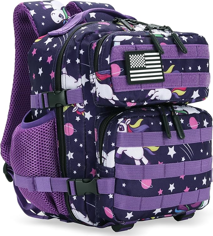 9L Tactical Assault Backpack Gym Pack Hiking Travel Pack Camping Backpack (PurpleStar)