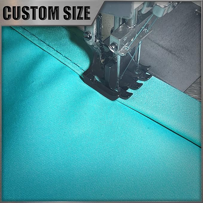 Amgo 10' x 10' Custom Size Turquoise Rectangle Square Waterproof Sun Shade Sail Order to Make UPF50+ AMWTPR0712 Canopy Awning, 98% UV Blockage Water Resistant, Backyard Patio Garden (We Customize)
