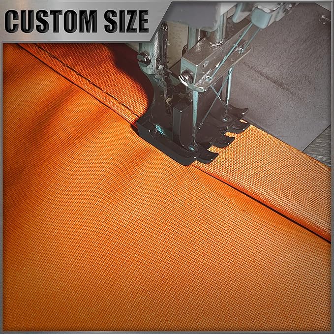 Amgo 10' x 10' Custom Size Orange Rectangle Square Waterproof Sun Shade Sail Order to Make UPF50+ AMWTPR0712 Canopy Awning, 98% UV Blockage Water Resistant, Backyard Patio Garden (We Customize)