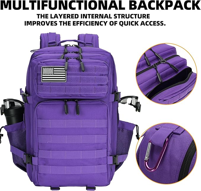 45L Military Tactical Backpack Hiking Backpacks Tactical Gear Camo Back Pack Army Molle Bag Rucksack Fitness Daypack