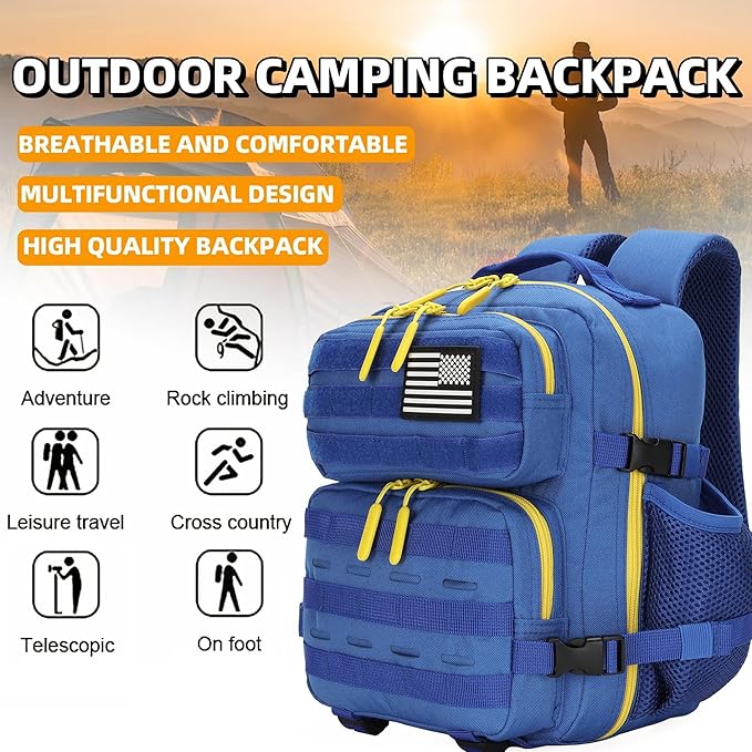 9L Mini Tactical Backpack 9L Assault Pack 9L Tactical Backpack Hiking Fitness Backpack(Blue)