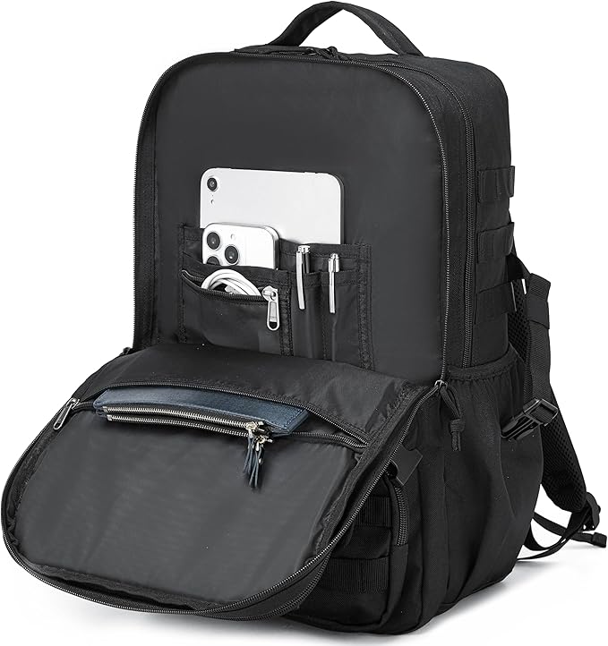 Wotony Tactical Backpack - Military waterproof backpack with multiple pockets and tactical gear for the outdoors (khaki, 35L)