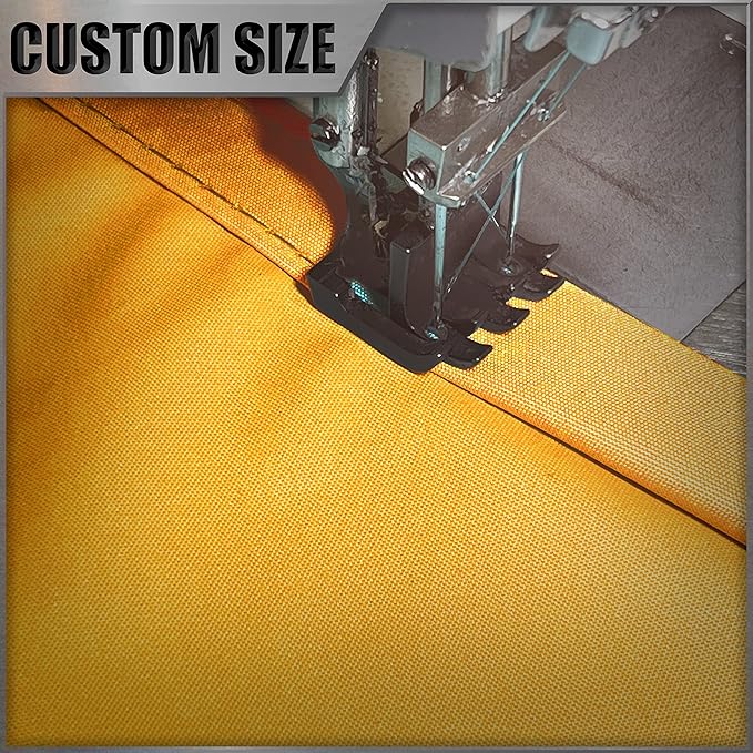 Amgo 10' x 11' Custom Size Yellow Rectangle Square Waterproof Sun Shade Sail Order to Make UPF50+ AMWTPR0712 Canopy Awning, 98% UV Blockage Water Resistant, Backyard Patio Garden (We Customize)