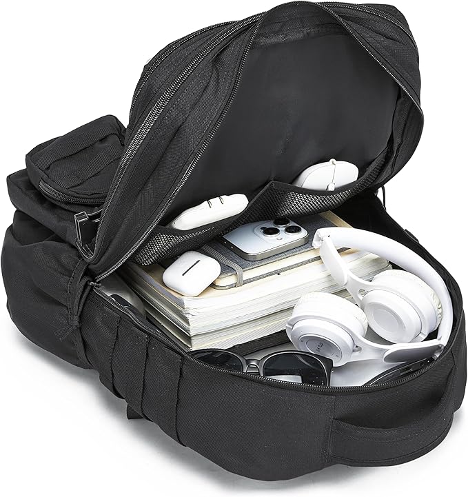 Wotony Tactical Backpack - Military waterproof backpack with multiple pockets and tactical gear for the outdoors (dark gray, 35L)