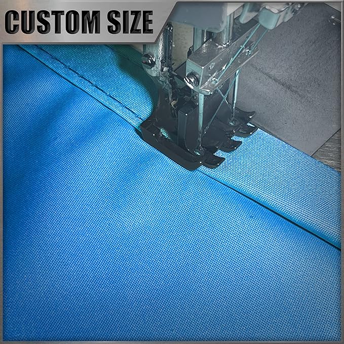 Amgo 10' x 10' Custom Size Blue Rectangle Square Waterproof Sun Shade Sail Order to Make UPF50+ AMWTPR0712 Canopy Awning, 98% UV Blockage Water Resistant, Backyard Patio Garden (We Customize)