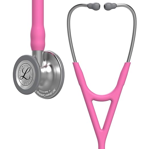 3M Littmann Cardiology IV Diagnostic Stethoscope, 6159, More Than 2X as Loud, Weighs Less, Stainless Steel Chestpiece, 27" Rose Pink Tube