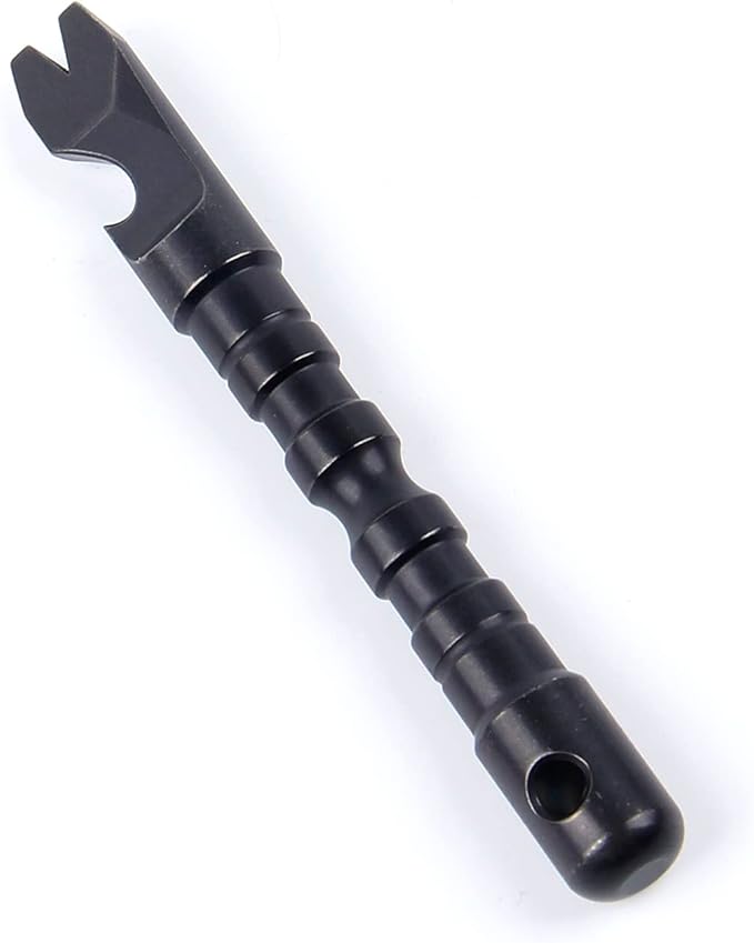 Titanium Alloy EDC Pry Bar with Bottle Opener Screwdriver Function Multi Tool (Black)