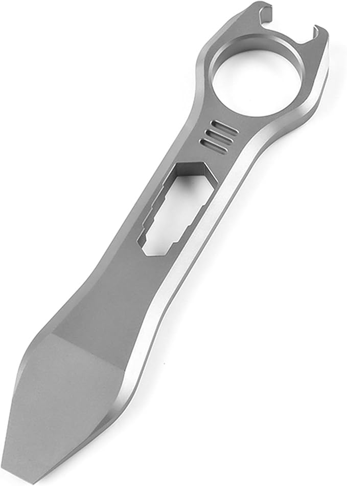 Titanium EDC Pry Bar Multi Tool Bottle Opener Nail Puller Crowbar Wrench Screwdriver Compact Size EDC Multi Tool