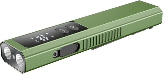 5 in 1 PRO EDC Flashlight Flat with Green Beam, UV Light, 800LM White Light LED Combo, Portable Pocket Flash Lights with Magnet for Outdoors Emergency and Work(Green)