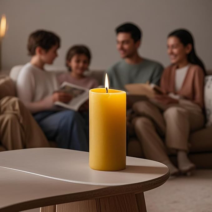 10 Packs Natural Beeswax Candles, 100% Pure Beeswax Pillar Candles for Emergency Prayer Home Decor, Bees Wax Candle for Relax, Smokeless & Dripless [2x4 inch]
