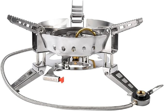 Bulin AirOka B17 6800W Super Windproof Outdoor Camping Stoves Portable Camping Stove Burner Strong Firepower with Piezo Ignition Folding Lightweight Backpacking Stove for Outdoor Hiking Cooking BBQ