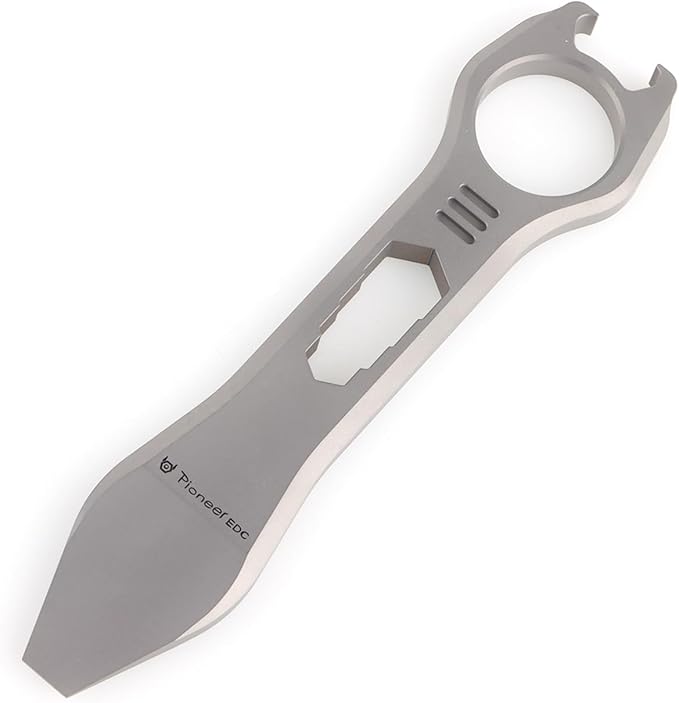 Titanium EDC Pry Bar Multi Tool Bottle Opener Nail Puller Crowbar Wrench Screwdriver Compact Size EDC Multi Tool