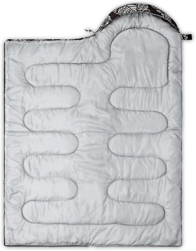 QOOMO Camping Sleeping Bags,3 Season Warm & Cool Weather,Lightweight,Waterproof Sleeping Bags for Adults & Kids,Traveling,and Outdoors,Camping Gear Equipment