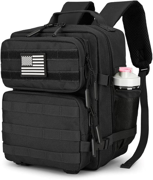 9L Mini Tactical Backpack for Men and Women, Tactical Backpack Small for Hiking, Small Tactical Bag（Black）