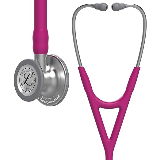 3M Littmann Cardiology IV Diagnostic Stethoscope, 6158, More Than 2X as Loud, Weighs Less, Stainless Steel Chestpiece, 27" Raspberry Tube