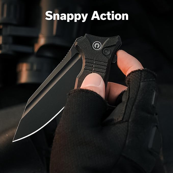 CIVIVI Neurohaptic Pocket Knife for EDC, Folding Knife with 3.74'' Nitro-V Blade G10 Handle, Reversible Clip, Gift for Men Women C23080-1