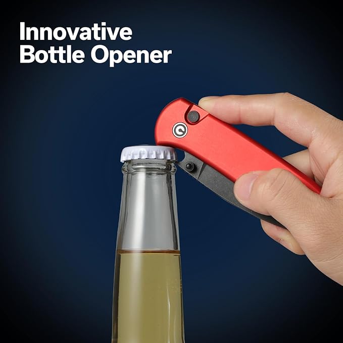 CIVIVI Pocket Folding Knife- Qubit Button Lock Utility Knife with Thumb Stud Opener for EDC, 2.98" 14C28N Blade Aluminum Handle, Gift for Men Women C22030E-2