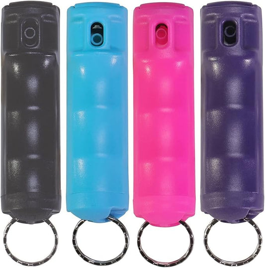 Zarc Vexor Police Strength Pepper Spray, Flip-Top Finger Grip, 20+ Shots, 10-12 Ft. Range - 4 Pack