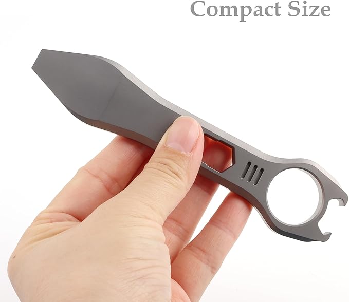 Titanium EDC Pry Bar Multi Tool Bottle Opener Nail Puller Crowbar Wrench Screwdriver Compact Size EDC Multi Tool