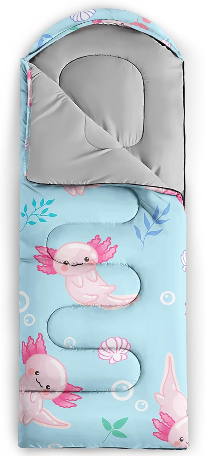 QOOMO Camping Sleeping Bags,3 Season Warm & Cool Weather,Lightweight,Waterproof Sleeping Bags for Adults & Kids,Traveling,and Outdoors,Camping Gear Equipment