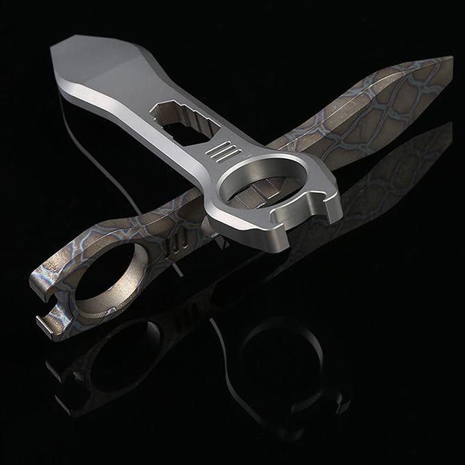 Titanium EDC Pry Bar Multi Tool Bottle Opener Nail Puller Crowbar Wrench Screwdriver Compact Size EDC Multi Tool