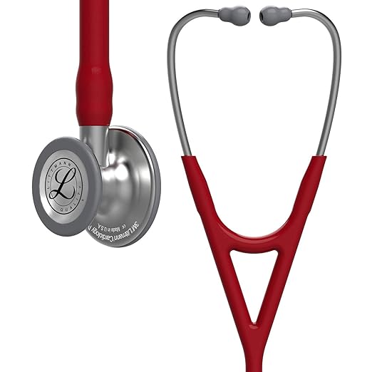 3M Littmann Cardiology IV Diagnostic Stethoscope, 6184, More Than 2X as Loud, Weighs Less, Stainless Steel Chestpiece, 27" Burgundy Tube